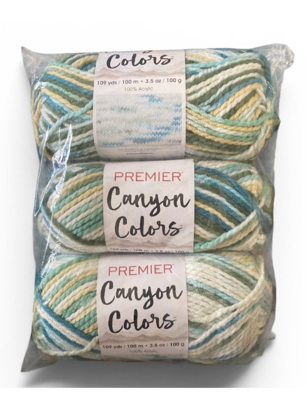 Premier Yarns Canyon Colors Lot of 3 Summer Breeze Bulky 5 NEW